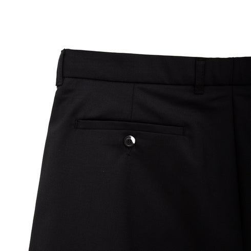 Lownn Wide Short Black Plain Wool SS24-WSHORT-834.601-5732 Degli Uberti